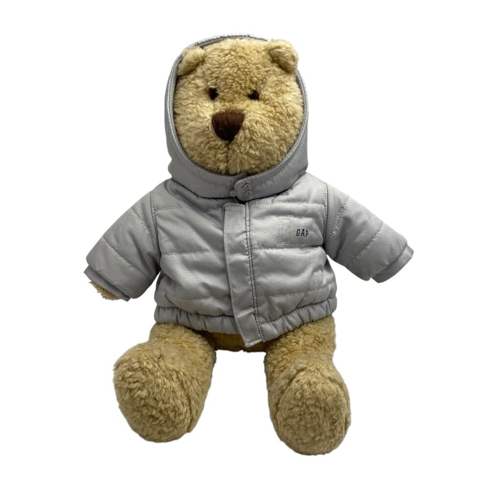 Baby Gap Brannan Teddy Bear Tan Plush Puffer Jacket Vintage 2004 Stuffed Animal